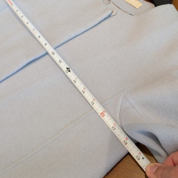 'S Max Mara Unito Angora Coat in Light Blue Virgin Wool, size 2 - Picture 7 of 11